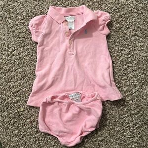 Ralph Lauren 3 mo baby girl polo outfit